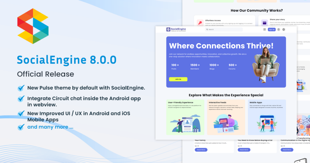 🚀 Exciting news: SocialEngine Self-Hosted 8.0.0 is now released 🎉